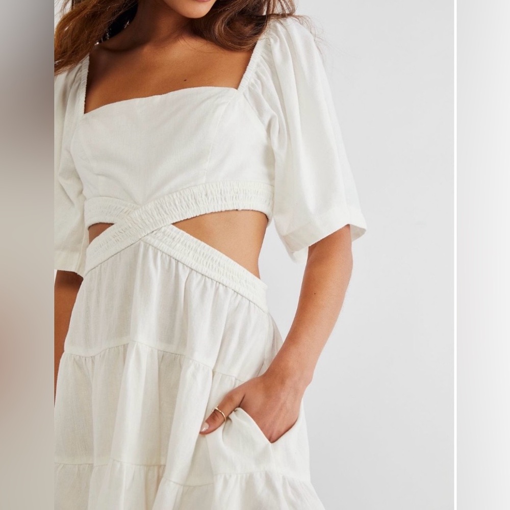 Free People White Mini Dress
